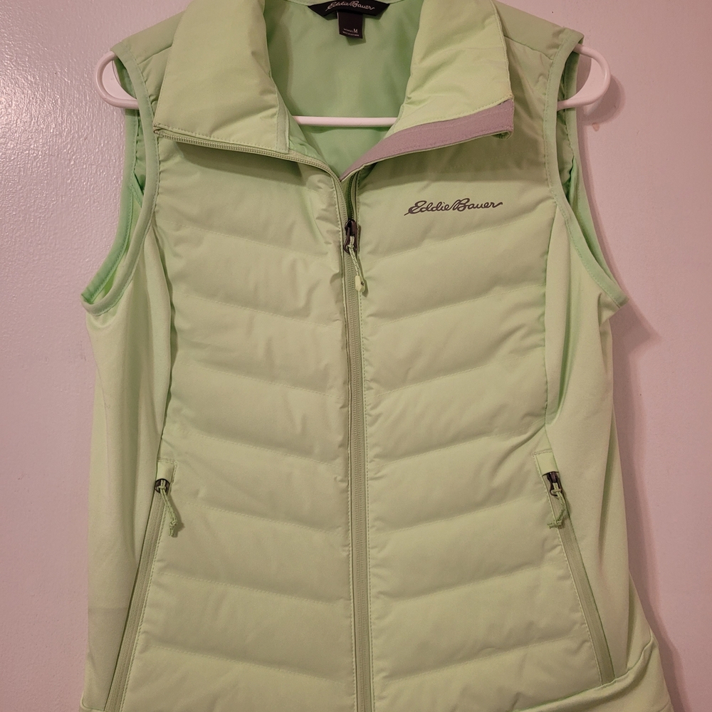Eddie Bauer Women's Light Green Puffer Vest